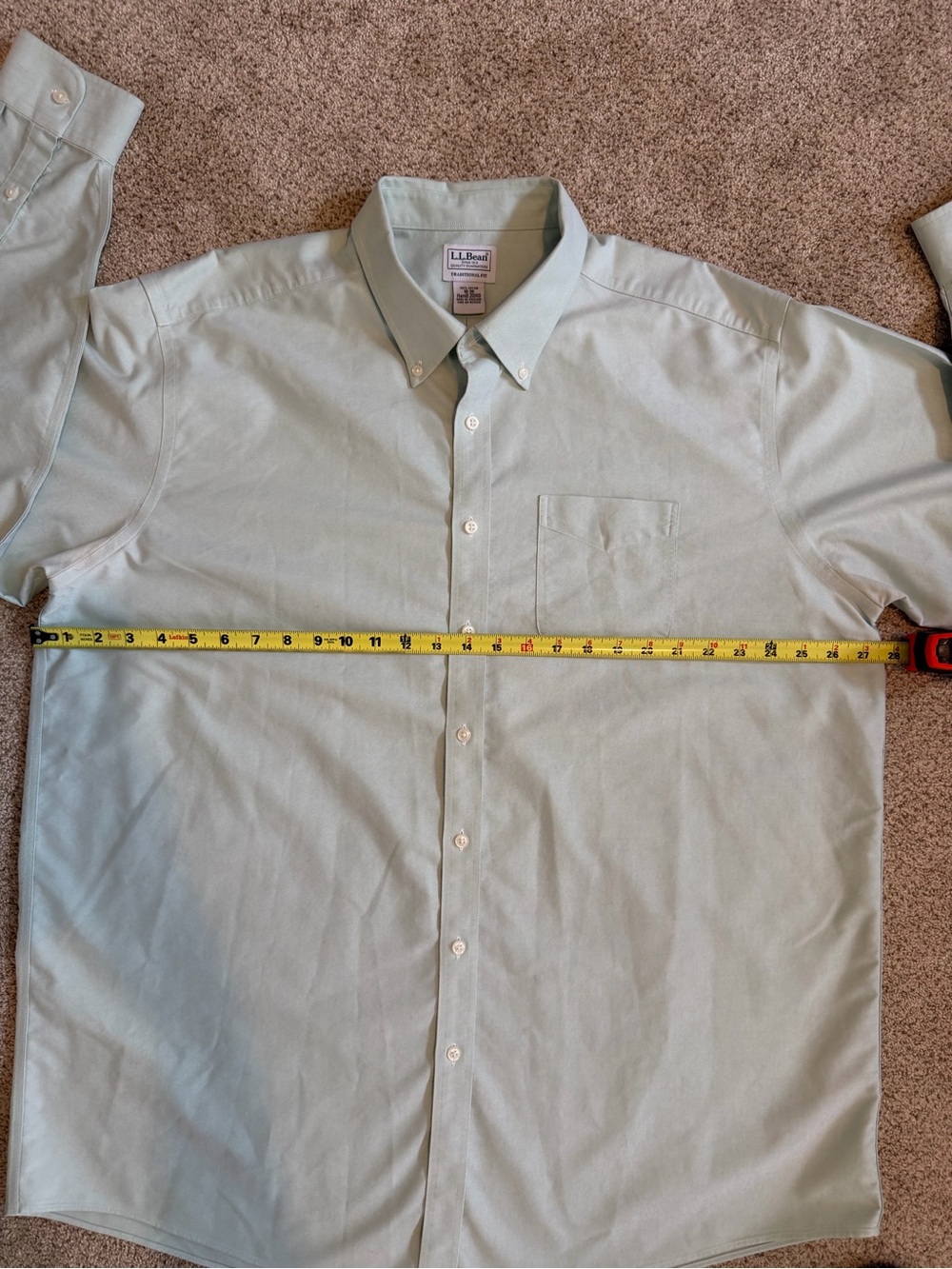 2 L.L. Bean Men’s Traditional Fit Oxford Button Down 18-36 Preppy Office - Picture 12 of 14